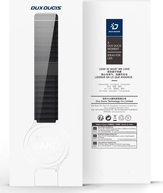 Dux Ducis Strap YC - Universeel Smartwatch 20MM Bandje - Grijs afbeelding 7