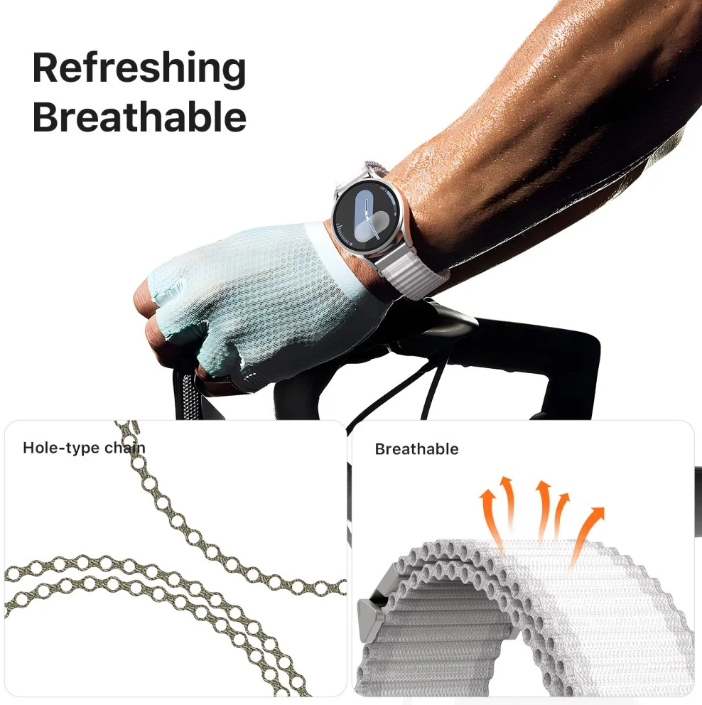 Dux Ducis Strap YC - Universeel Smartwatch 22MM Bandje - Wit afbeelding 5