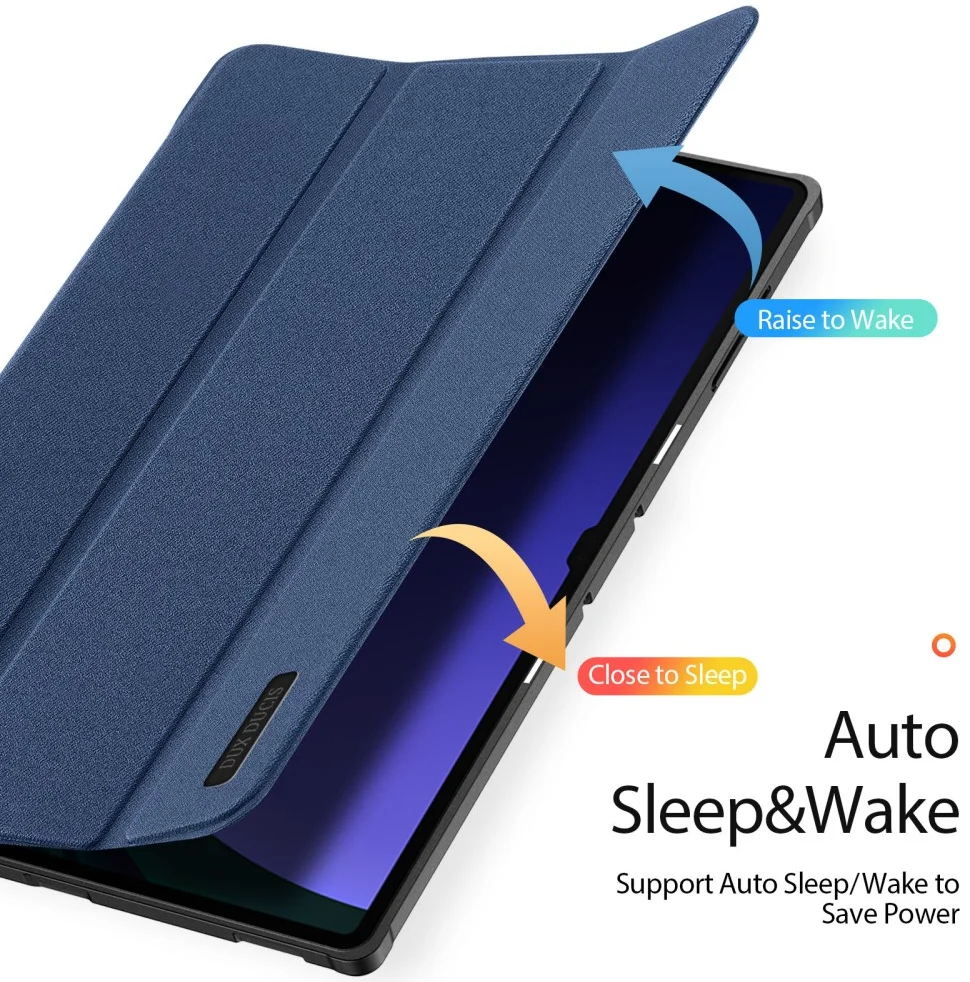 Dux Ducis Domo Samsung Galaxy Tab S10 Ultra Hoes Tri-Fold Book Case Blauw afbeelding 2
