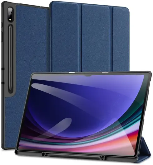 Dux Ducis Domo Samsung Galaxy Tab S10 Ultra Hoes Tri-Fold Book Case Blauw afbeelding 1