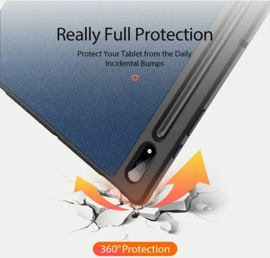 Dux Ducis Domo Samsung Galaxy Tab S10 Ultra Hoes Tri-Fold Book Case Blauw afbeelding 3