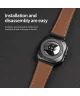 Dux Ducis YA - Samsung Galaxy Watch Ultra Bandje - Echt Leer - Zwart