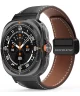 Dux Ducis YA - Samsung Galaxy Watch Ultra Bandje - Echt Leer - Zwart