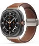 Dux Ducis YA - Samsung Galaxy Watch Ultra Bandje - Echt Leer - Bruin