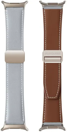 Dux Ducis YA - Samsung Galaxy Watch Ultra Bandje - Echt Leer - Grijs afbeelding 1