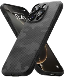 Ringke Onyx Apple iPhone 16 Pro Max Hoesje Flexibel TPU Back Cover Camo Zwart