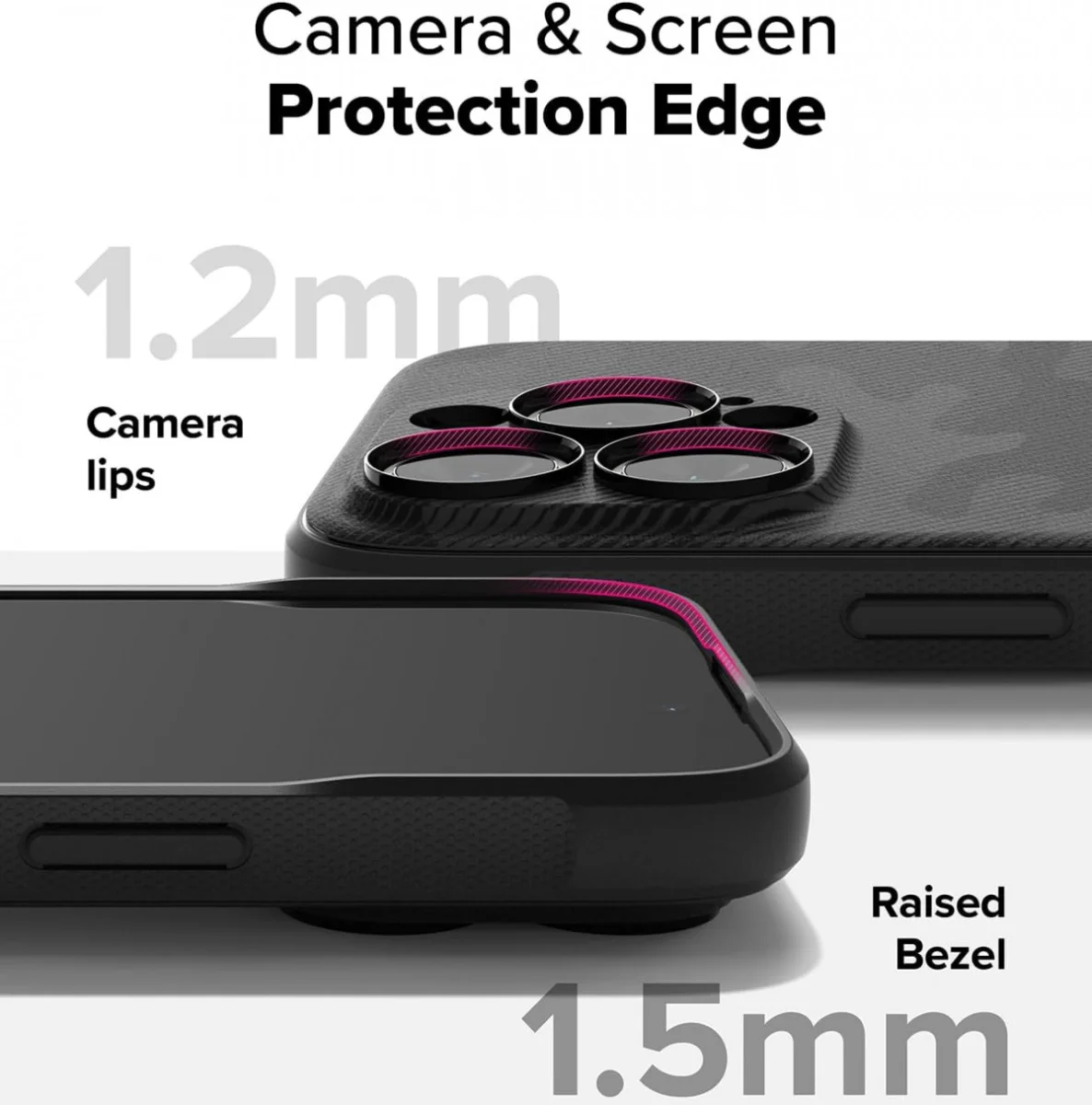 Ringke Onyx Apple iPhone 16 Pro Max Hoesje Flexibel TPU Back Cover Camo Zwart afbeelding 10