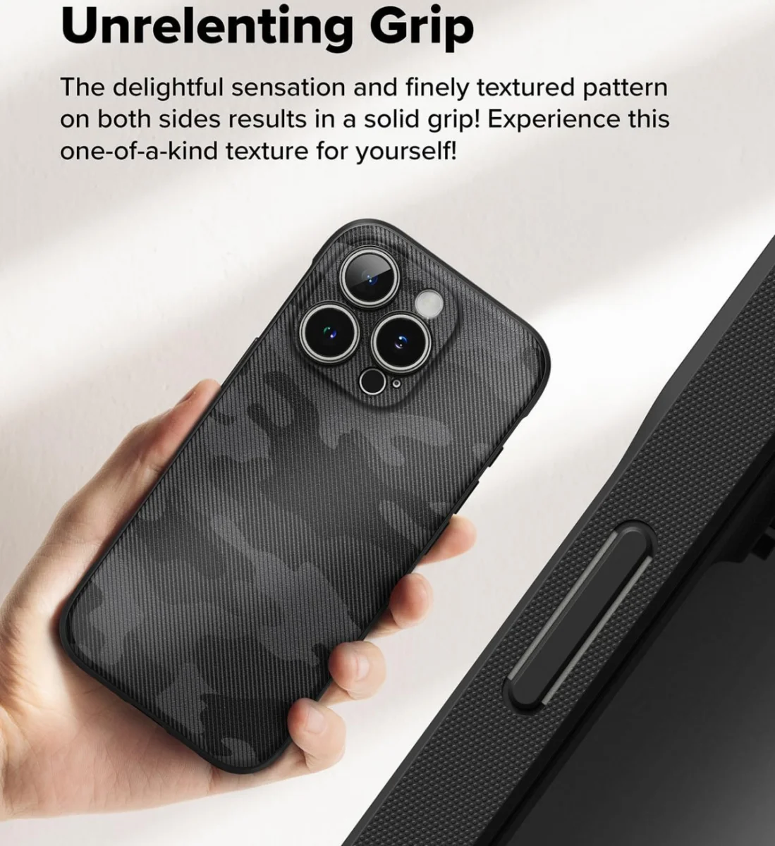 Ringke Onyx Apple iPhone 16 Pro Max Hoesje Flexibel TPU Back Cover Camo Zwart afbeelding 5