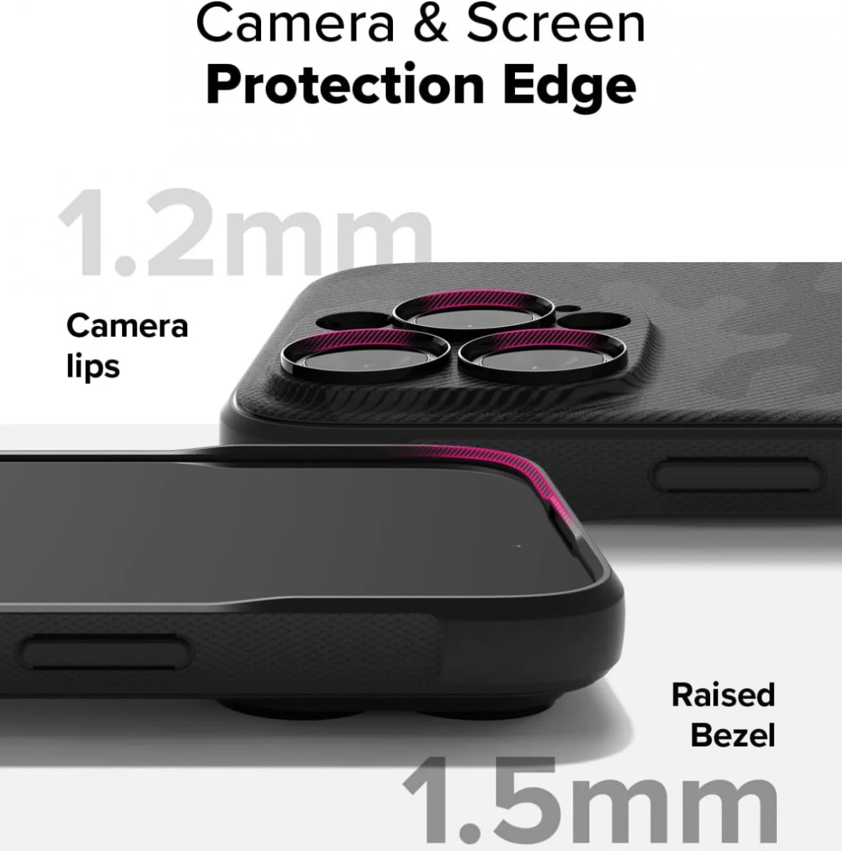 Ringke Onyx Magnetic Apple iPhone 16 Pro Max Hoesje MagSafe Camo Zwart afbeelding 8