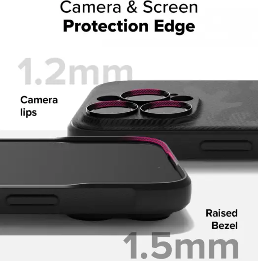 Ringke Onyx Magnetic Apple iPhone 16 Pro Max Hoesje MagSafe Camo Zwart afbeelding 8