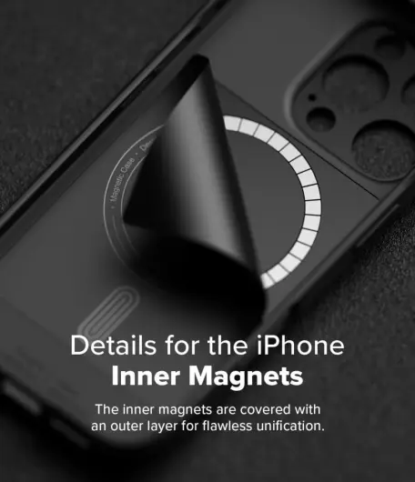Ringke Onyx Magnetic Apple iPhone 16 Pro Max Hoesje MagSafe Camo Zwart afbeelding 9