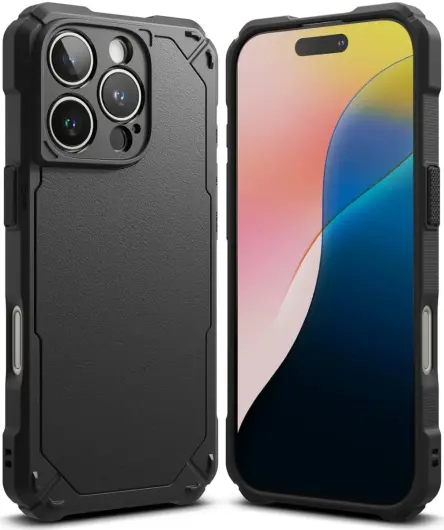 Ringke Rugged Gear iPhone 16 Pro Max Hoesje Back Cover Zwart afbeelding 2