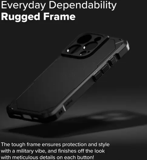 Ringke Rugged Gear iPhone 16 Pro Max Hoesje Back Cover Zwart afbeelding 5