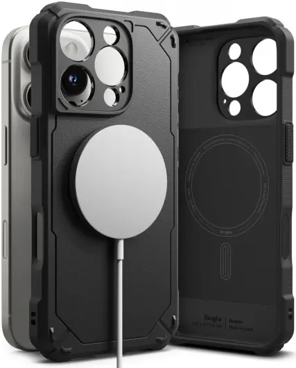 Ringke Rugged Gear Magnetic Apple iPhone 16 Pro Max Hoesje MagSafe Zwart afbeelding 2
