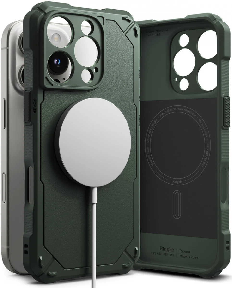 Ringke Rugged Gear Magnetic Apple iPhone 16 Pro Max Hoesje MagSafe Groen afbeelding 2