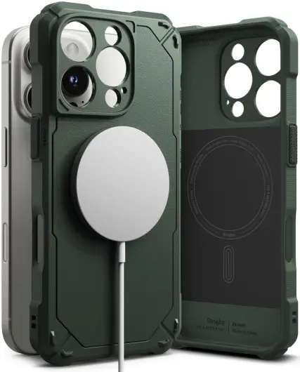 Ringke Rugged Gear Magnetic Apple iPhone 16 Pro Max Hoesje MagSafe Groen afbeelding 2