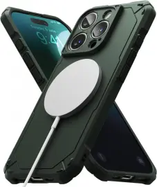 Ringke Rugged Gear Magnetic Apple iPhone 16 Pro Max Hoesje MagSafe Groen afbeelding