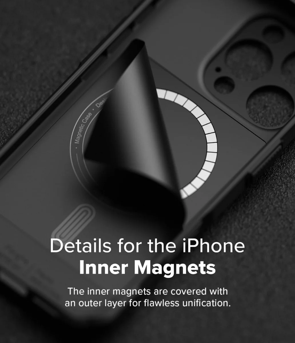 Ringke Rugged Gear Magnetic Apple iPhone 16 Pro Max Hoesje MagSafe Camo Zwart afbeelding 10