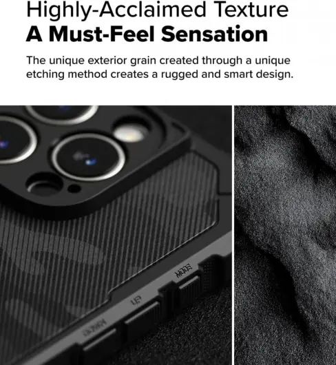 Ringke Rugged Gear Magnetic Apple iPhone 16 Pro Max Hoesje MagSafe Camo Zwart afbeelding 6