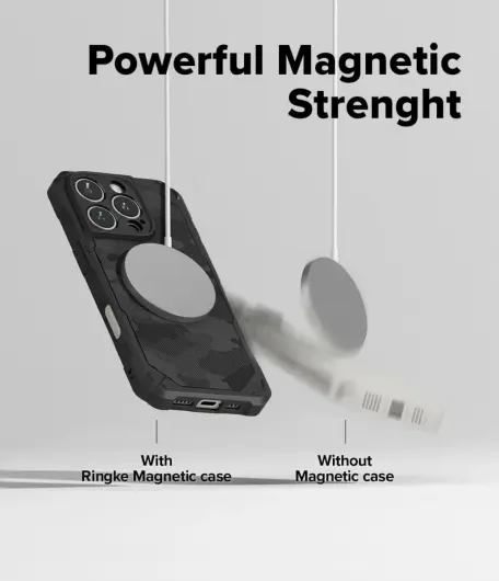 Ringke Rugged Gear Magnetic Apple iPhone 16 Pro Max Hoesje MagSafe Camo Zwart afbeelding 9