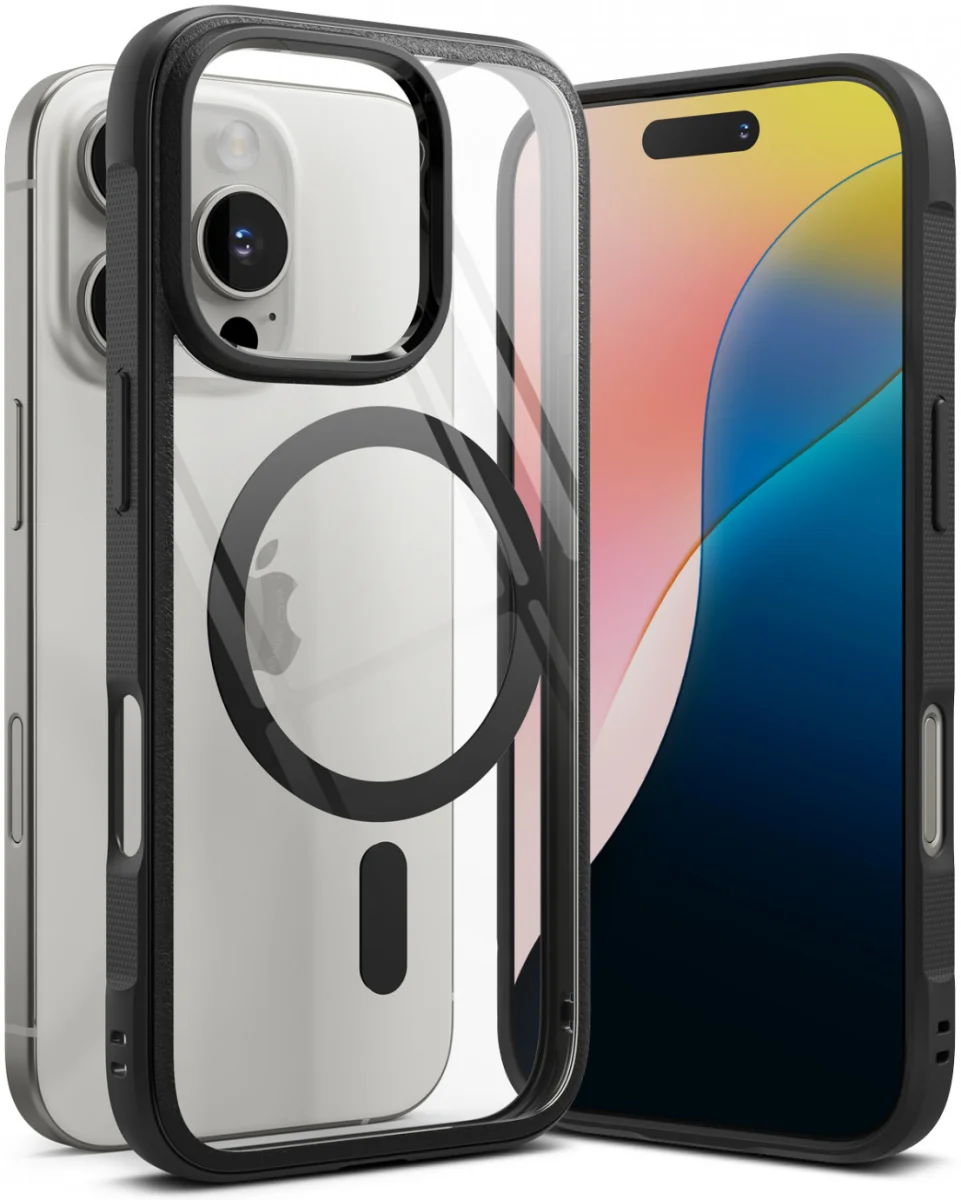 Ringke Fusion Bold Magnetic Apple iPhone 16 Pro Hoesje MagSafe Back Cover Zwart afbeelding 1