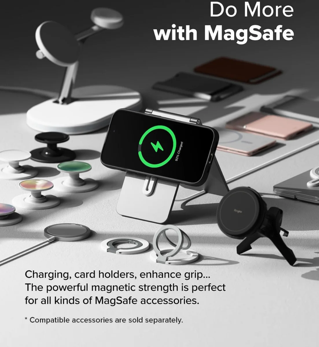Ringke Fusion Bold Magnetic Apple iPhone 16 Pro Hoesje MagSafe Back Cover Zwart afbeelding 5
