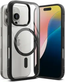 Ringke Fusion Bold Magnetic Apple iPhone 16 Pro Hoesje MagSafe Back Cover Zwart