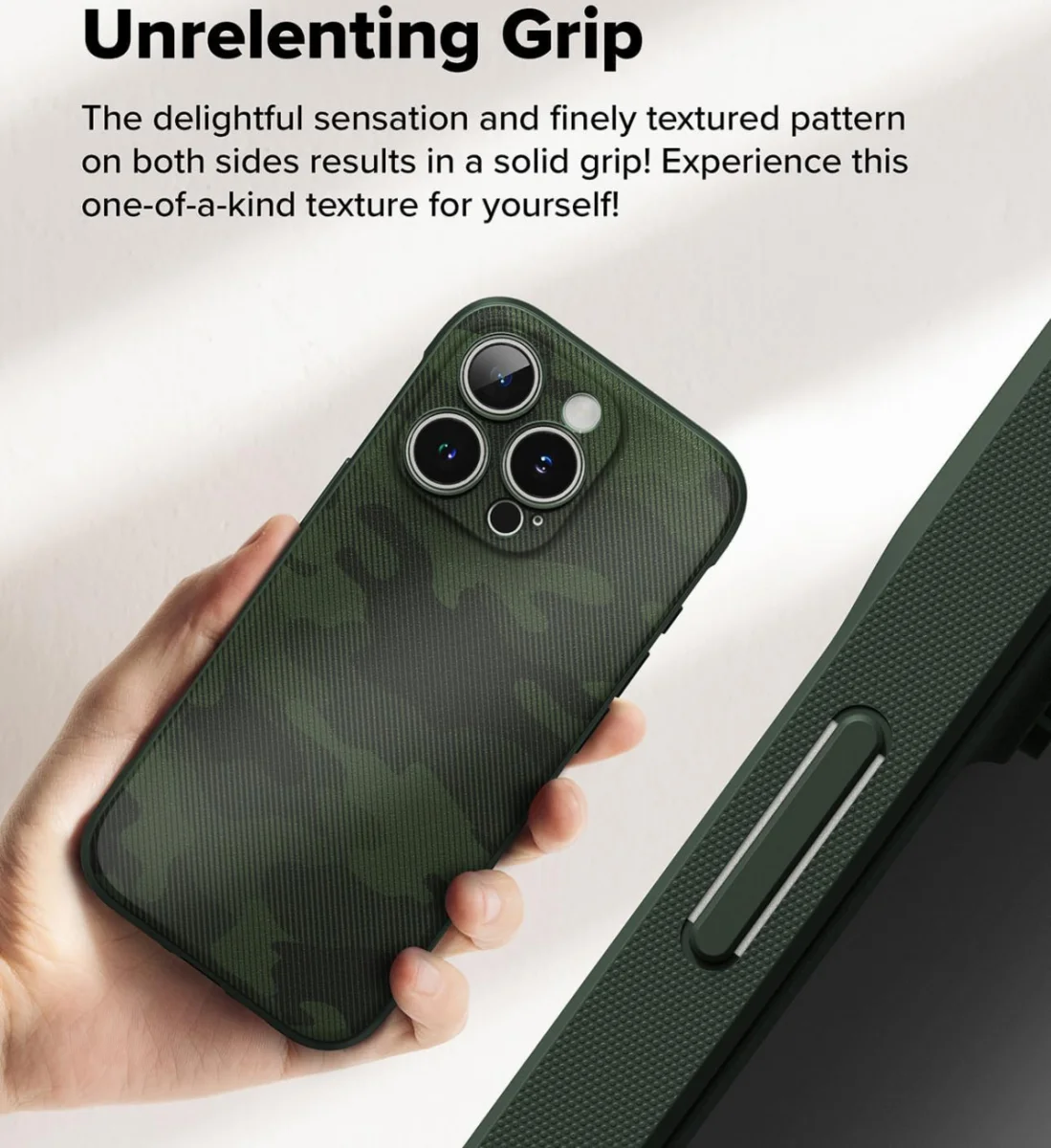 Ringke Onyx Apple iPhone 16 Pro Hoesje Flexibel TPU Back Cover Camo Groen afbeelding 5