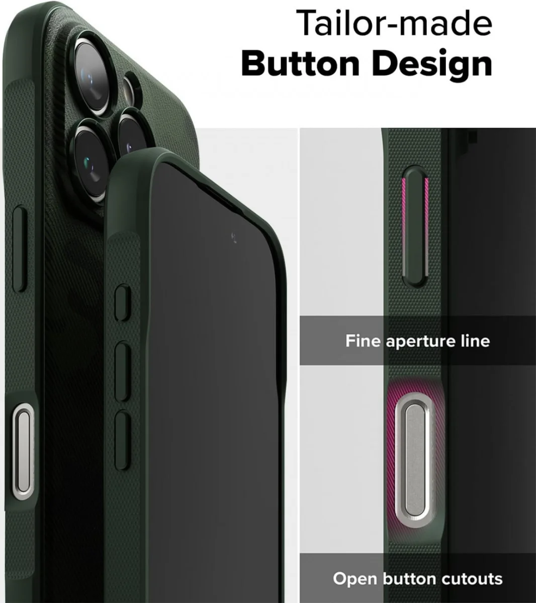 Ringke Onyx Apple iPhone 16 Pro Hoesje Flexibel TPU Back Cover Camo Groen afbeelding 9