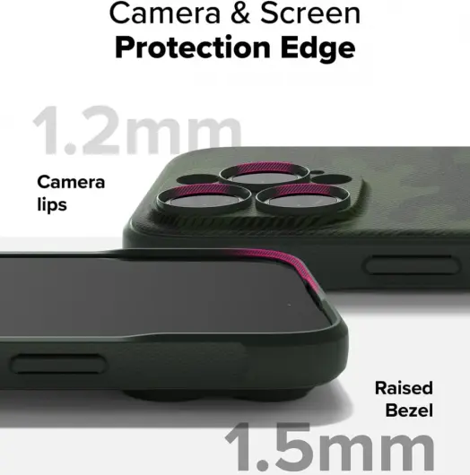 Ringke Onyx Apple iPhone 16 Pro Hoesje Flexibel TPU Back Cover Camo Groen afbeelding 10