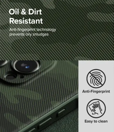 Ringke Onyx Apple iPhone 16 Pro Hoesje Flexibel TPU Back Cover Camo Groen afbeelding 6