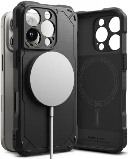 Ringke Rugged Gear Magnetic Apple iPhone 16 Pro Hoesje MagSafe Zwart afbeelding 1