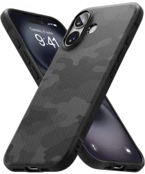 Ringke Onyx Apple iPhone 16 Plus Hoesje Flexibel TPU Back Cover Camo Zwart