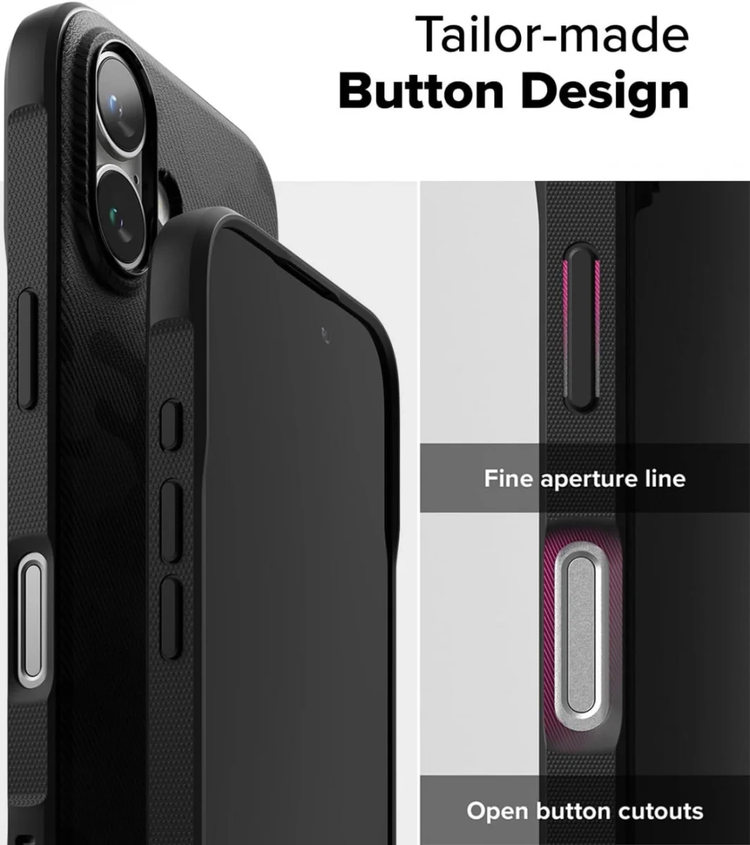 Ringke Onyx Apple iPhone 16 Plus Hoesje Flexibel TPU Back Cover Camo Zwart afbeelding 10
