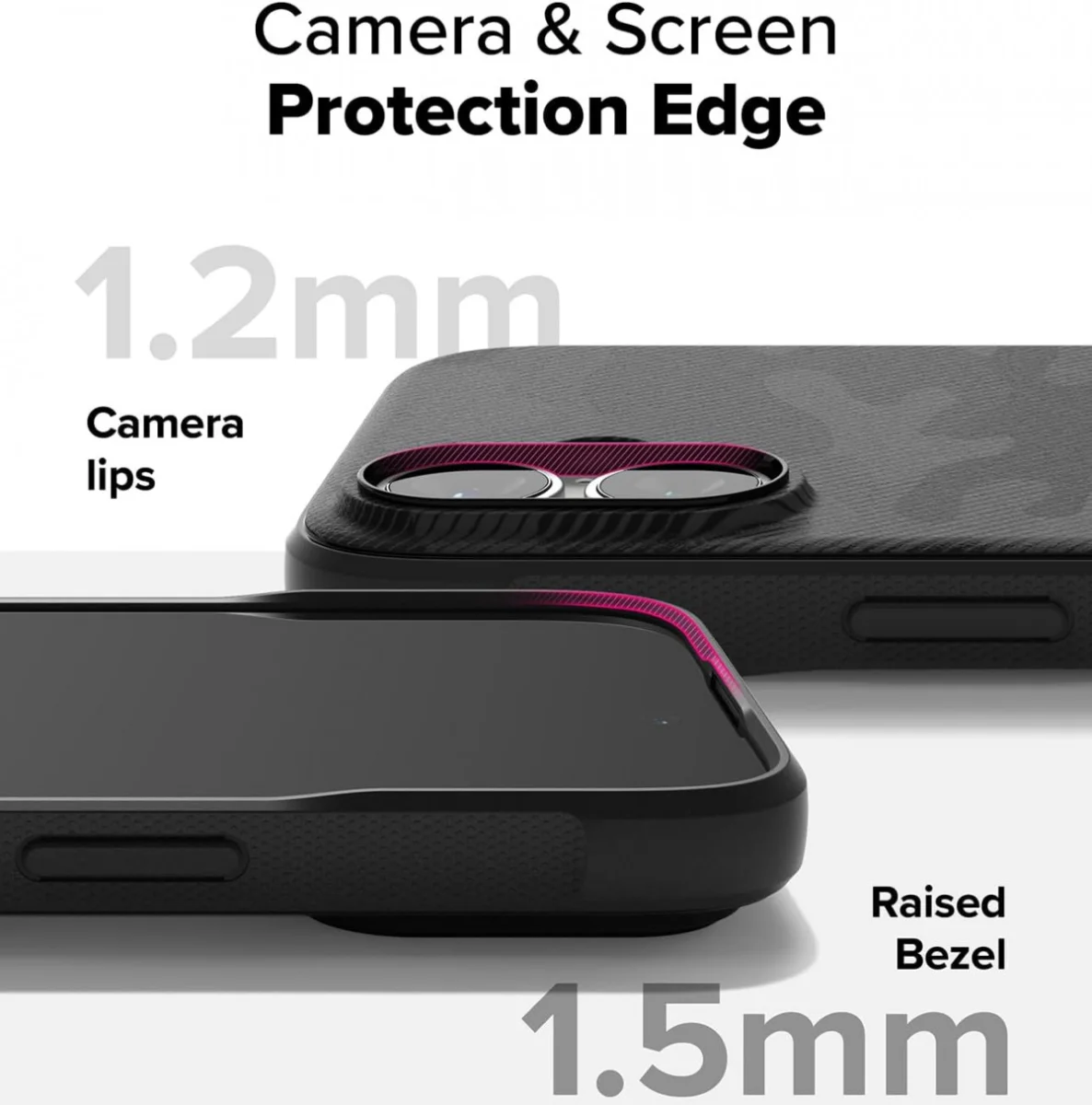 Ringke Onyx Apple iPhone 16 Plus Hoesje Flexibel TPU Back Cover Camo Zwart afbeelding 9