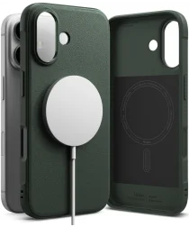 Ringke Onyx Magnetic iPhone 16 Plus Hoesje MagSafe Back Cover Groen