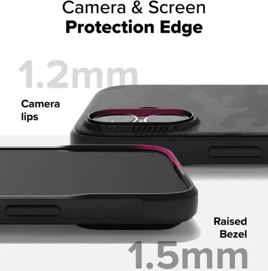 Ringke Onyx Apple iPhone 16 Hoesje Flexibel TPU Back Cover Camo Zwart afbeelding 10