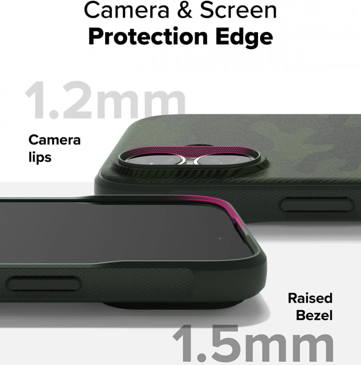Ringke Onyx Apple iPhone 16 Hoesje Flexibel TPU Back Cover Camo Groen afbeelding 10