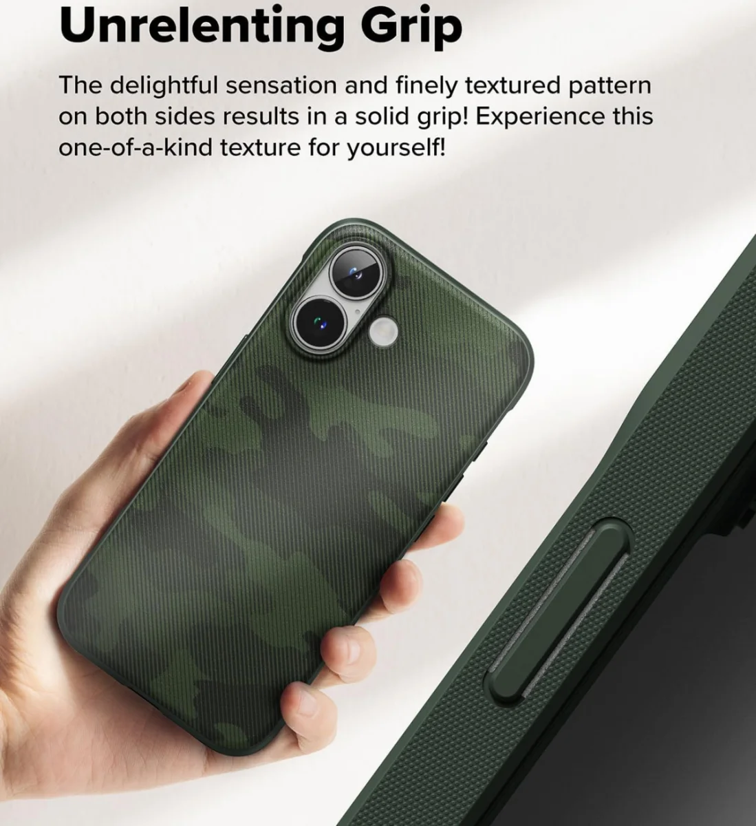 Ringke Onyx Apple iPhone 16 Hoesje Flexibel TPU Back Cover Camo Groen afbeelding 6