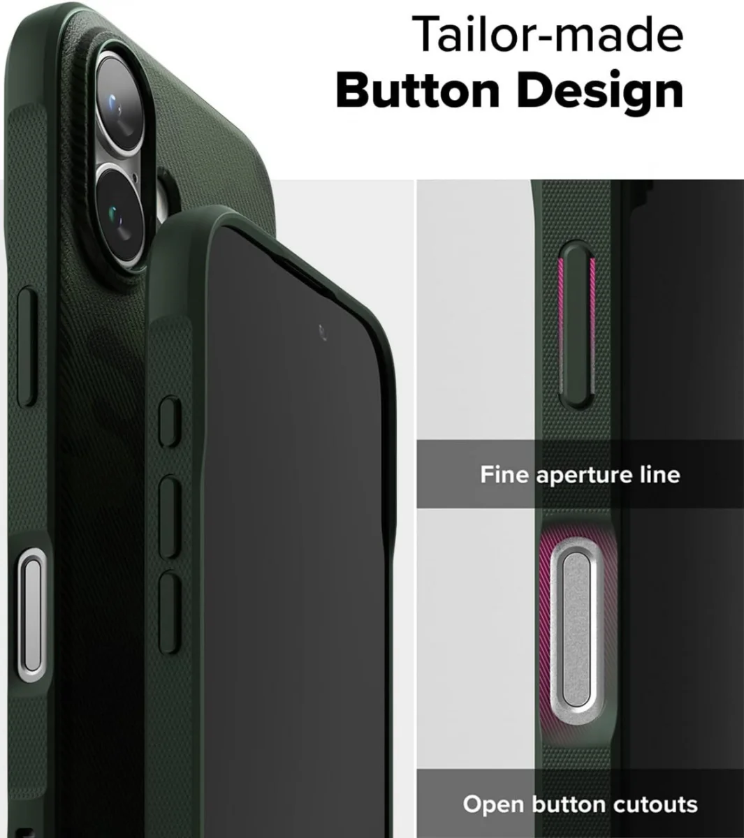 Ringke Onyx Apple iPhone 16 Hoesje Flexibel TPU Back Cover Camo Groen afbeelding 9