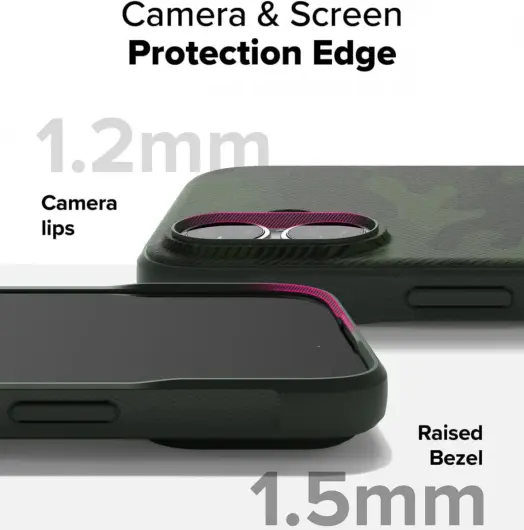 Ringke Onyx Apple iPhone 16 Hoesje Flexibel TPU Back Cover Camo Groen afbeelding 10