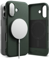 Ringke Onyx Magnetic iPhone 16 Hoesje MagSafe Back Cover Groen