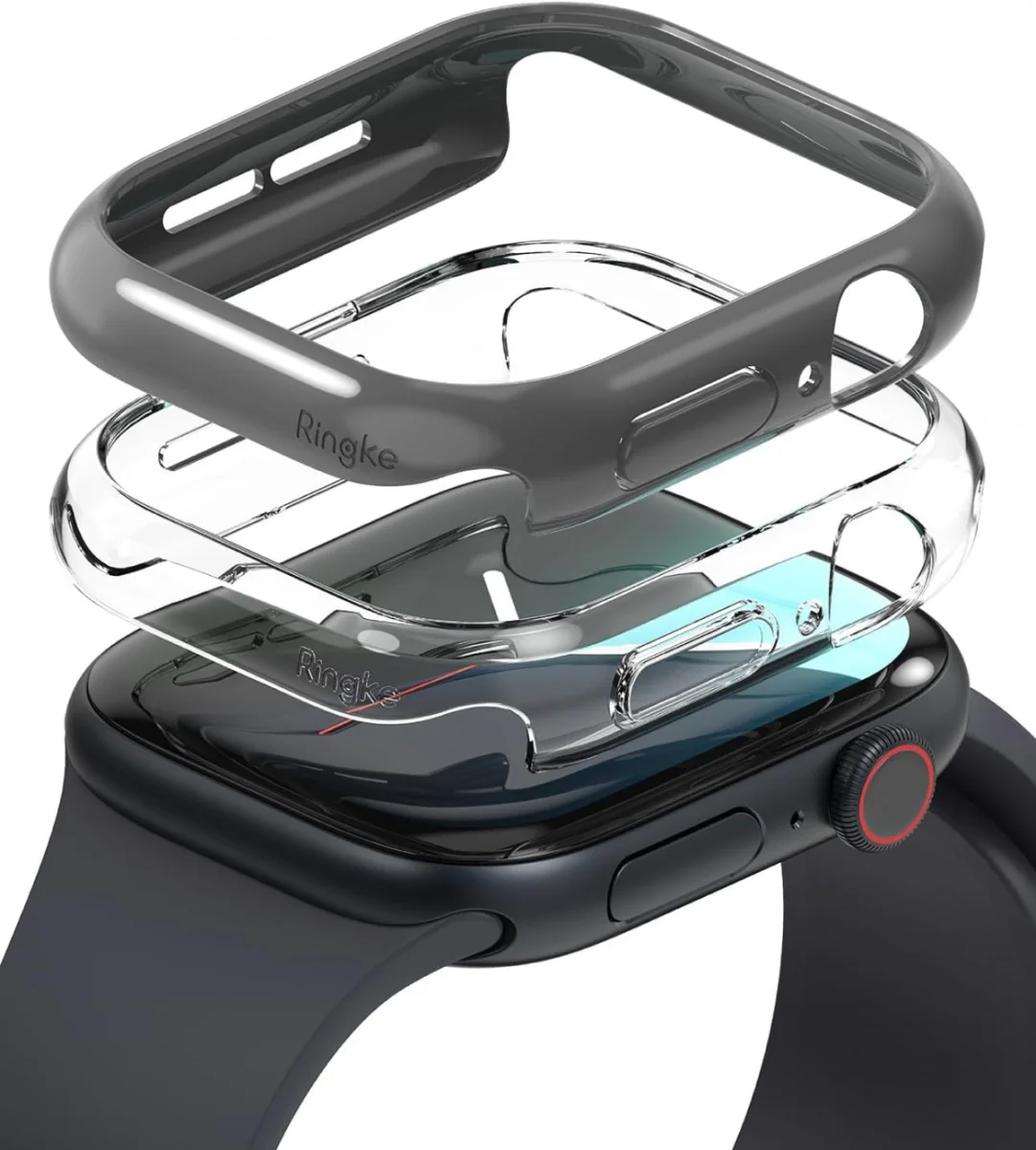 Ringke Slim - Apple Watch 10 42MM Hoesje - (2P) Transparant & Gray afbeelding 1
