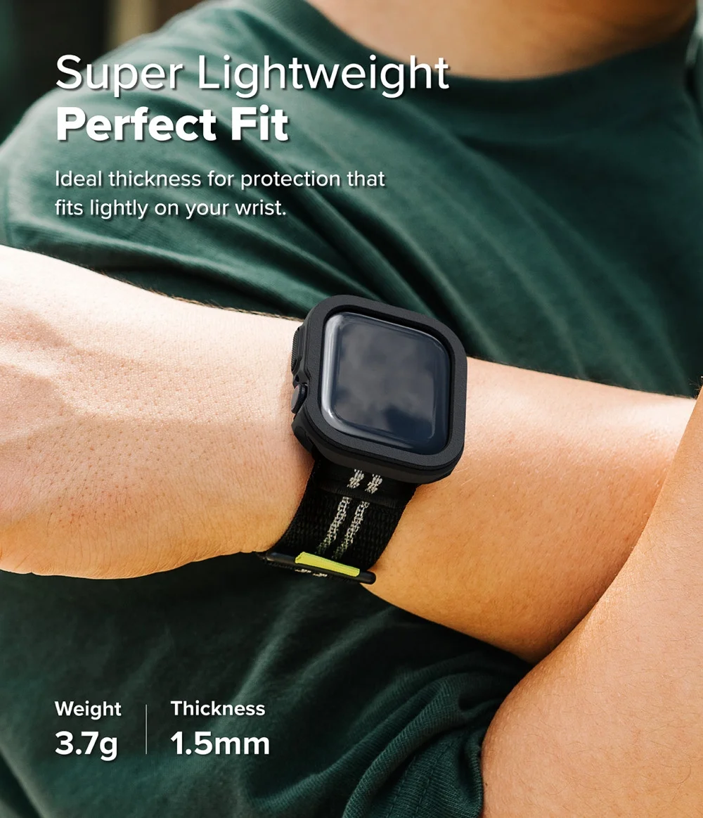 Ringke Air Sports - Apple Watch 10 42MM Hoesje - TPU Zwart afbeelding 4
