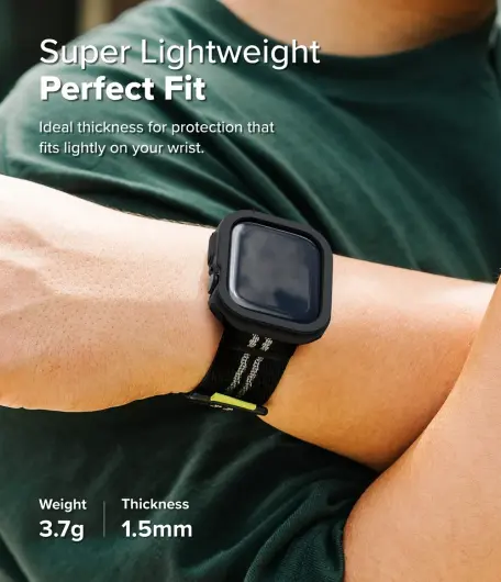 Ringke Air Sports - Apple Watch 10 42MM Hoesje - TPU Zwart afbeelding 4