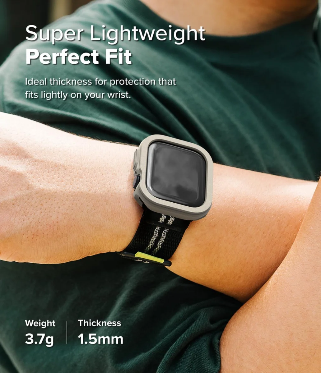 Ringke Air Sports - Apple Watch 10 42MM Hoesje - TPU Grijs afbeelding 5