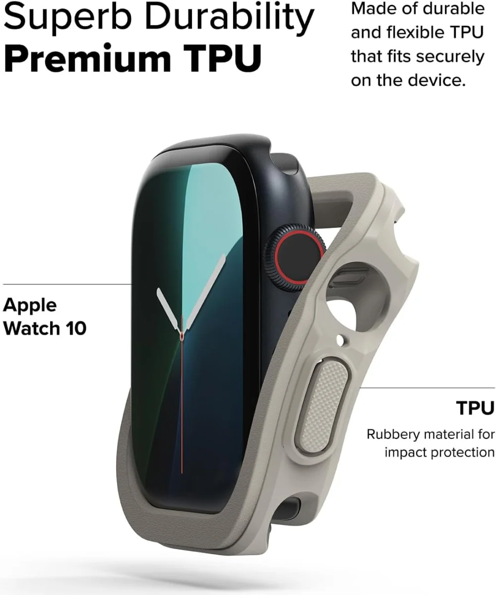 Ringke Air Sports - Apple Watch 10 42MM Hoesje - TPU Grijs afbeelding 6