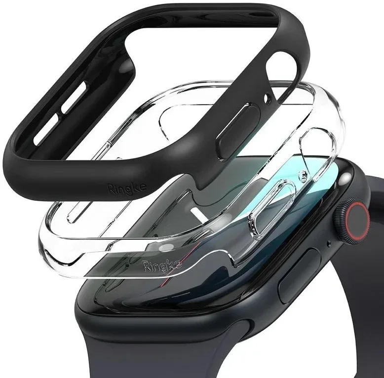 Ringke Slim - Apple Watch 10 46MM Hoesje - (2P) Transparant & Zwart afbeelding 2