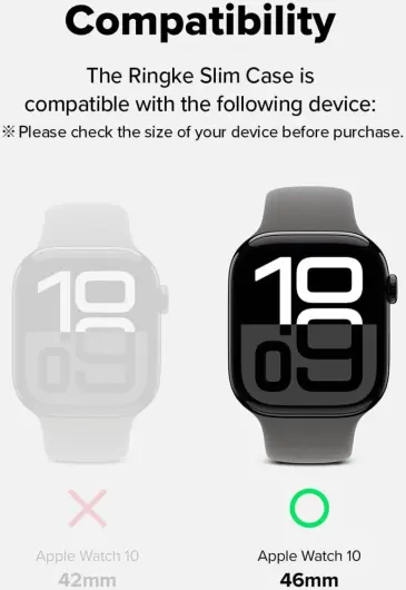 Ringke Slim - Apple Watch 10 46MM Hoesje - (2P) Transparant & Zwart afbeelding 3