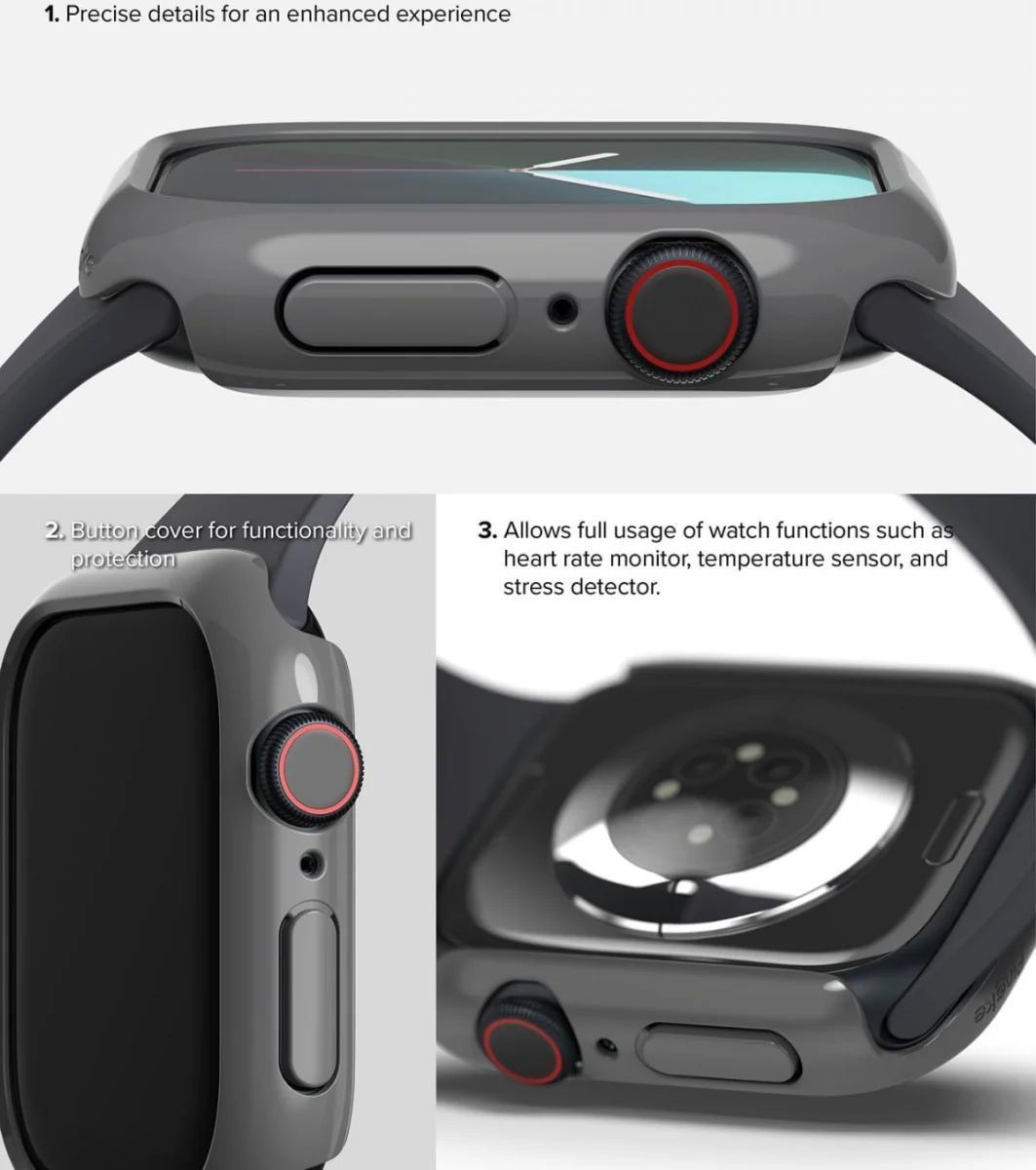 Ringke Slim - Apple Watch 10 46MM Hoesje - (2P) Transparant & Gray afbeelding 7